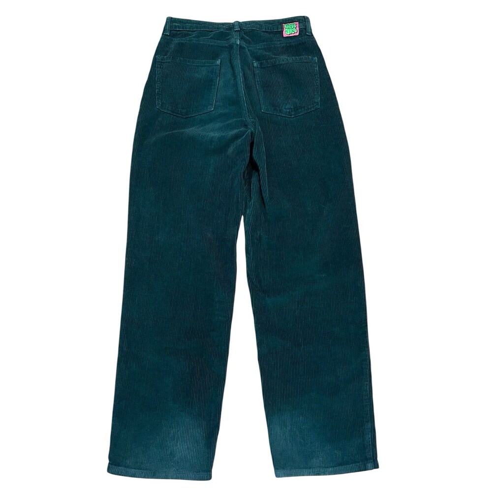 EMPYRE Tori 90s Y2K Ponderosa Green Corduroy Skate Pants Baggy Streetwear Size 6 - Picture 3 of 8